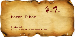 Hercz Tibor névjegykártya
